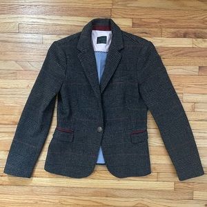 ZARA Gray Plaid Blazer